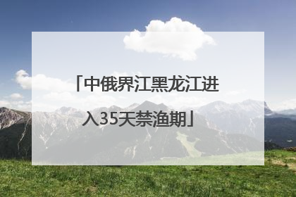 中俄界江黑龙江进入35天禁渔期